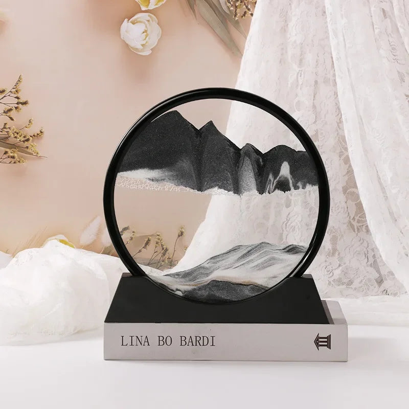 Kinetic Sand Picture Hourglass Dynamic Liquid Sand Art Gift