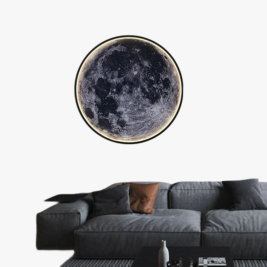 Modern 3D Moon Mural Wall Lamp Dimmable LED Light forHome Interiors