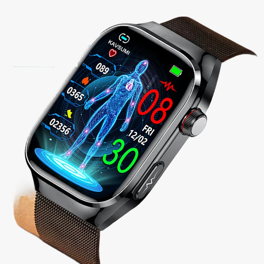 2.04" Smartwatch with Voice Calls, ECG & Full Health Monitoring