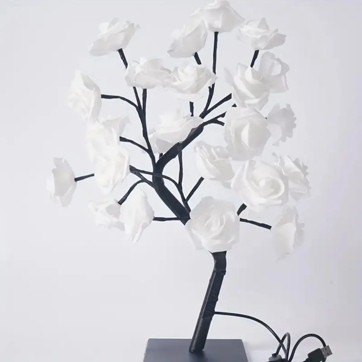 Adjustable Rose Flower Lamp USB Fairy Tree for Decor