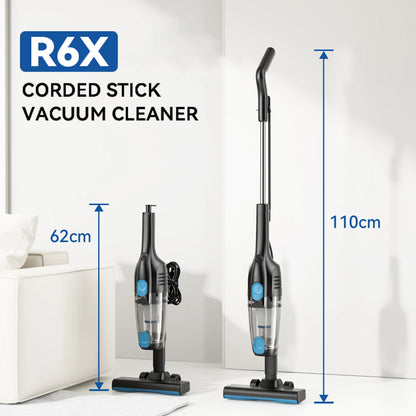 2-in-1 Lightweight Corded Vacuum with Long Cable and Multi Nozzles