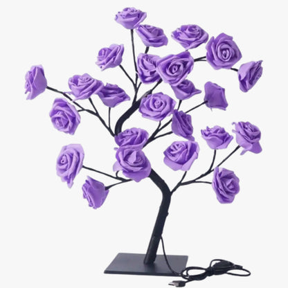 Adjustable Rose Flower Lamp USB Fairy Tree for Decor