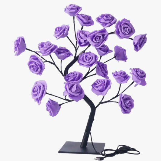Adjustable Rose Flower Lamp USB Fairy Tree for Decor