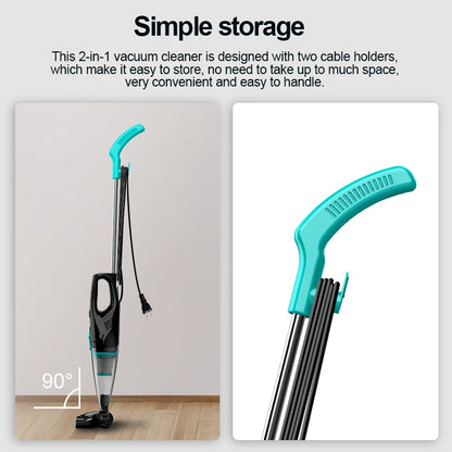 2-in-1 Lightweight Corded Vacuum with Long Cable and Multi Nozzles
