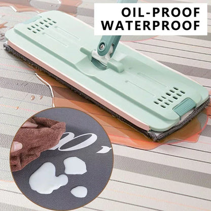 Large Non-Slip PVC Leather Door Mat Waterproof & Oil-Proof Entrance Rug