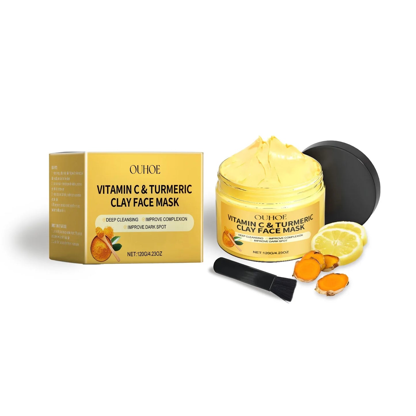 Vitamin C & Turmeric Exfoliating Facial Mask for Deep Pore Cleansing