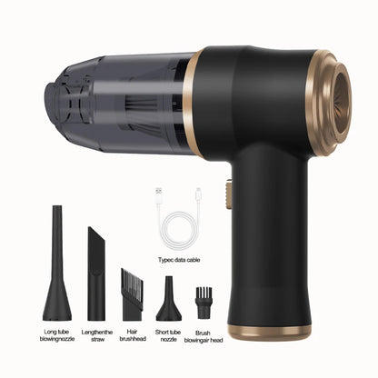 Mini Wireless Car Vacuum Cleaner with Powerful Suction for Home and Auto Use