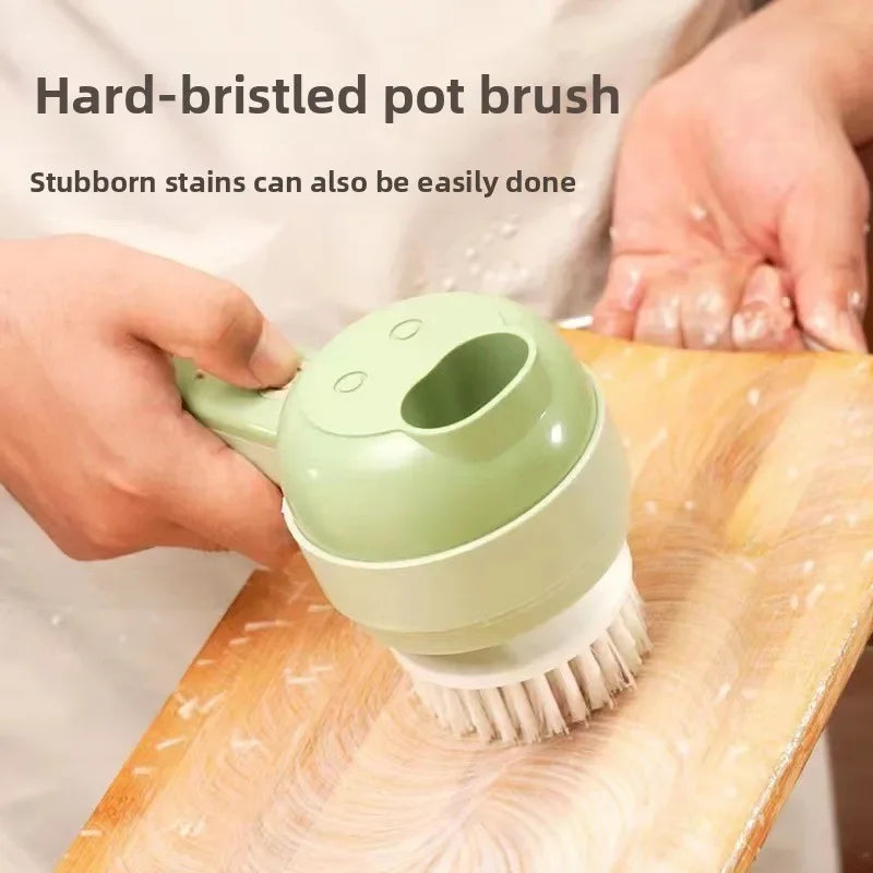 4-in-1 Handheld Electric Food Processor with Cutter, Peeler and Brush