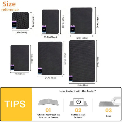 Waterproof Cat Litter Mat Double Layer Trapping Pad for Mess-Free Floors