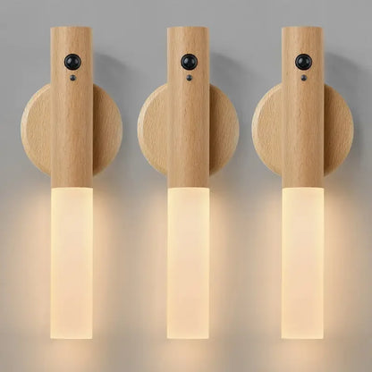 Wireless Motion Sensor Night Lamp LED Magnetic Rechargeable Light for Home
