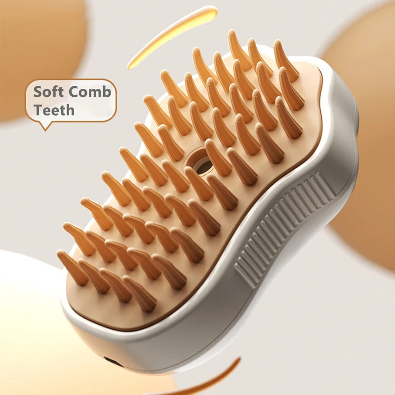 Multi-Function Pet Grooming Brush with Spray and Massage
