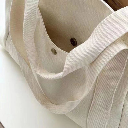 Casual Oxford Canvas Tote for College, Travel and Daily Use