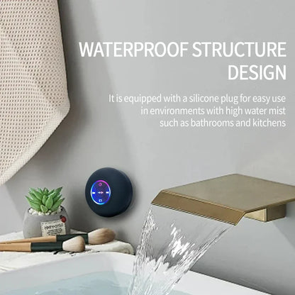 Portable Shower Speaker with Mic, Subwoofer Sound and Bluetooth 5.0