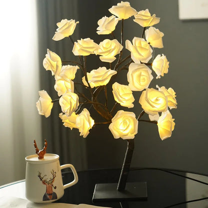 USB Rose Tree Light 3D Floral Lamp for Christmas, Wedding or Bedroom