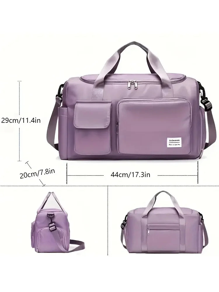 Lightweight Overnight Bag for Women with Dry-Wet Separation and 35L Capacity