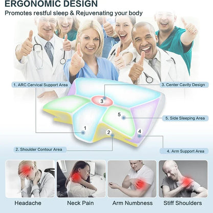 2-in-1 Contour Orthopaedic Neck Support Pillow Memory Foam