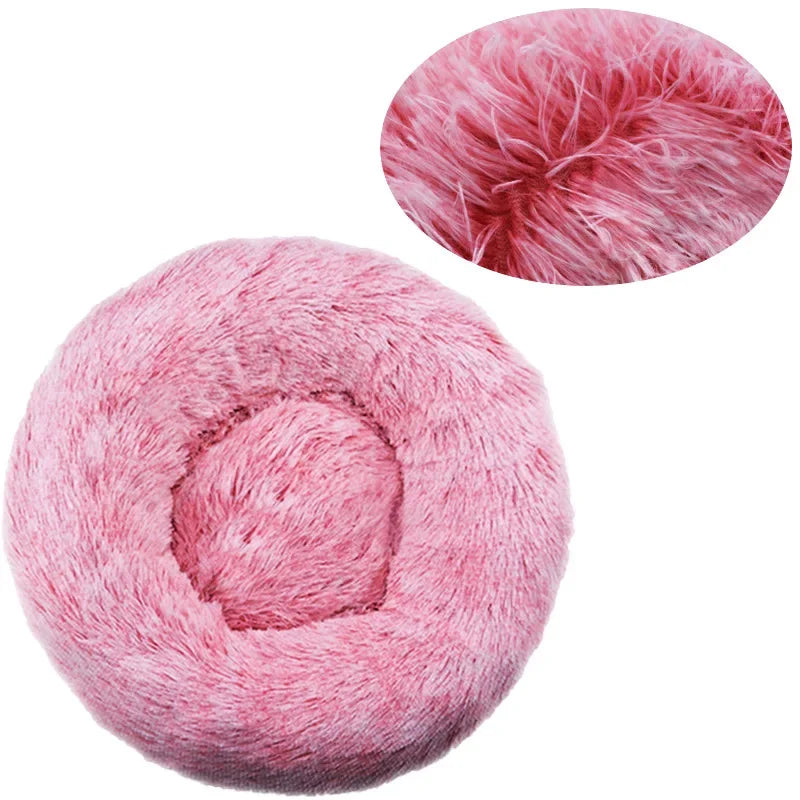 Round Pet Bed for Dogs and Cats Soft Plush