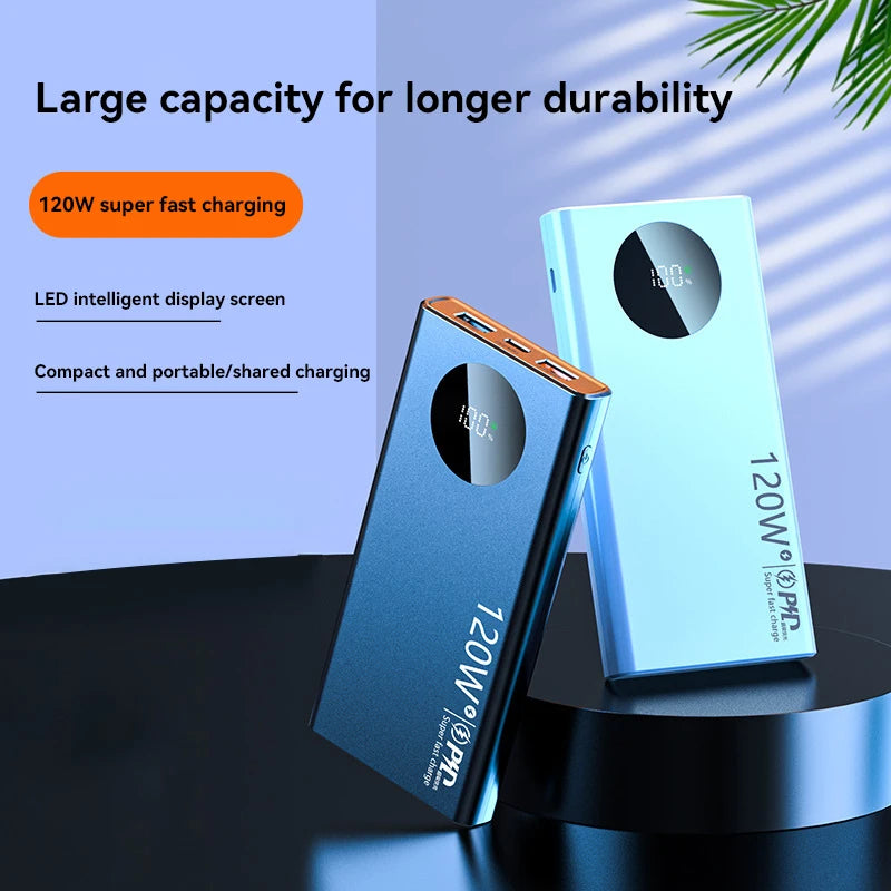 120W 50000mAh Portable Power Bank with Super Fast Charging and LED Display