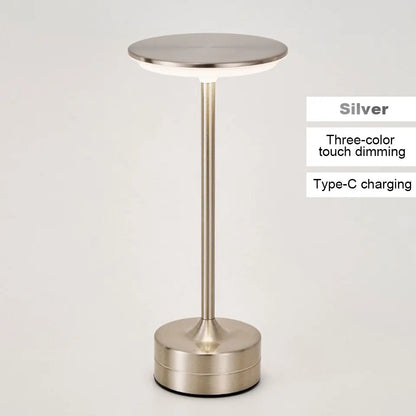 Modern Metal LED Desk Lamp with Stepless Brightness Adjustment