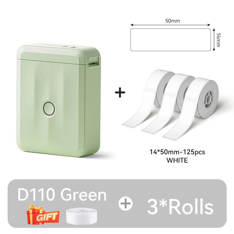 Portable NIIMBOT D110 Label Maker with Tape and App Support