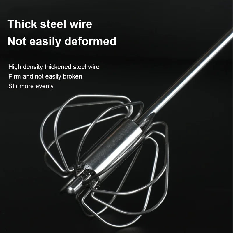 Stainless Steel Semi-Automatic Egg Beater for Easy Mixing and Whisking