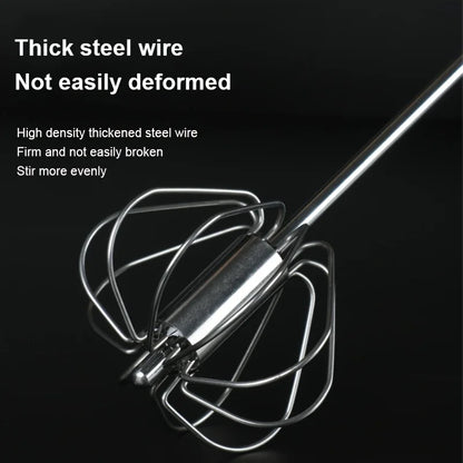 Stainless Steel Semi-Automatic Egg Beater for Easy Mixing and Whisking