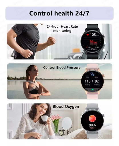 Women’s Sports Smartwatch with 1.43 in AMOLED Screen and Wellness Features