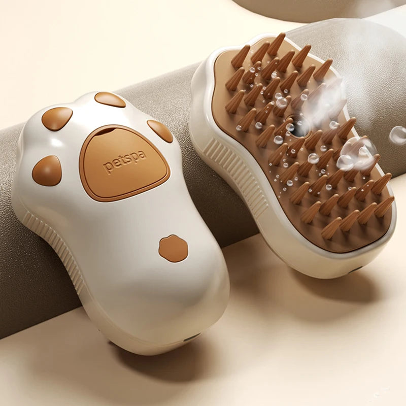 Multi-Function Pet Grooming Brush with Spray and Massage