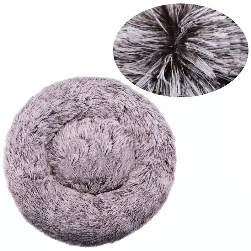 Round Pet Bed for Dogs and Cats Soft Plush