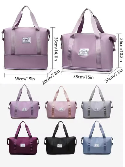 Waterproof Nylon Gym and Travel Tote Bag with Large Capacity