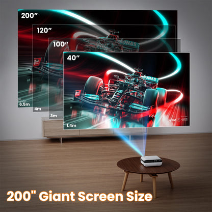 HAPPRUN 1080P Bluetooth Mini Projector with HiFi Speaker
