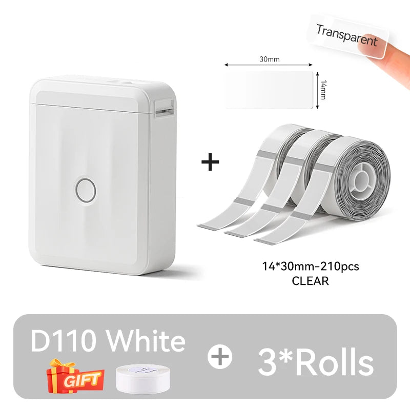 Portable NIIMBOT D110 Label Maker with Tape and App Support
