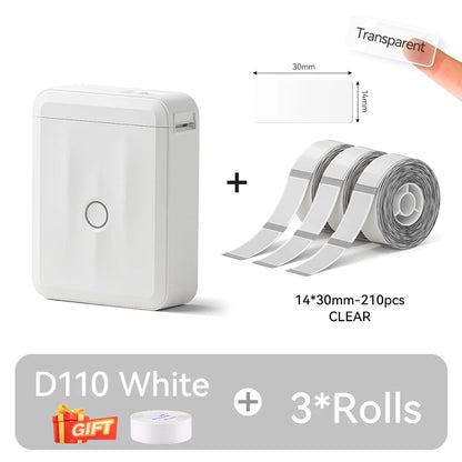 Portable NIIMBOT D110 Label Maker with Tape and App Support