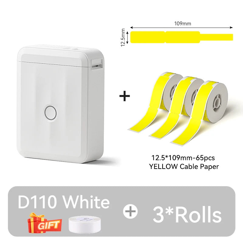 Portable NIIMBOT D110 Label Maker with Tape and App Support