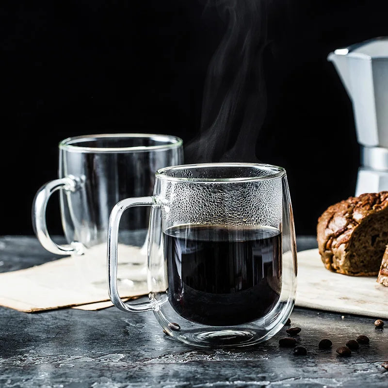 Elegant Double Wall Glass Cup for Coffee, Tea, Latte, and Cold Brews