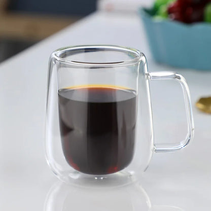 Elegant Double Wall Glass Cup for Coffee, Tea, Latte, and Cold Brews