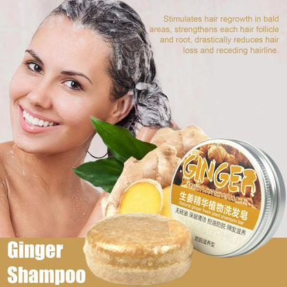 Ginger Shampoo Bar for Hair Growth Cold Processed, Plant-Based Formula