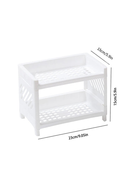 Double Layer Desktop Storage Rack for Office, Cosmetics and Stationery