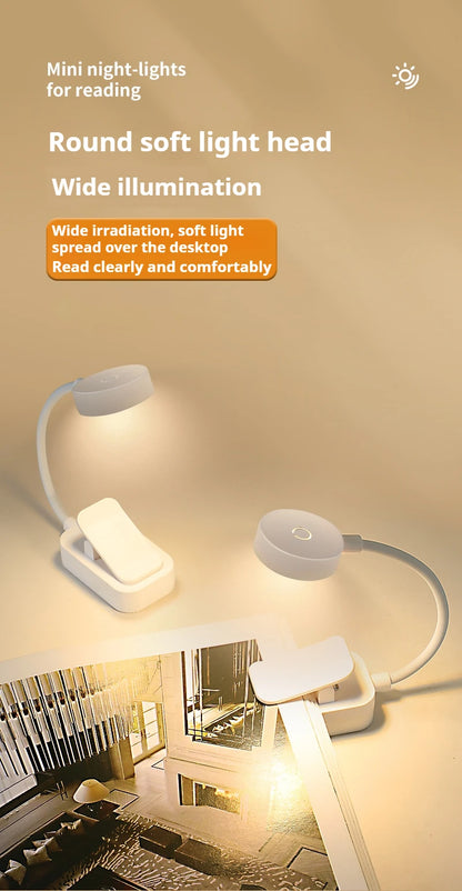 Portable Foldable Book Light for Bedtime Reading with 360° Gooseneck