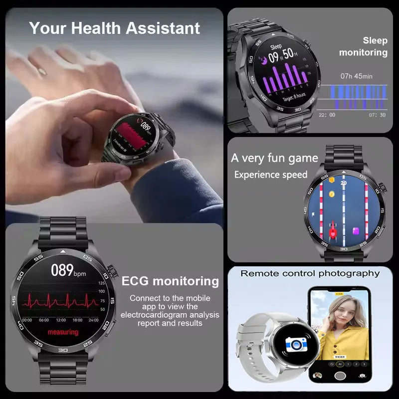 Smart Watch with 1.52" AMOLED Screen, Wireless Charging and Fitness Tracking