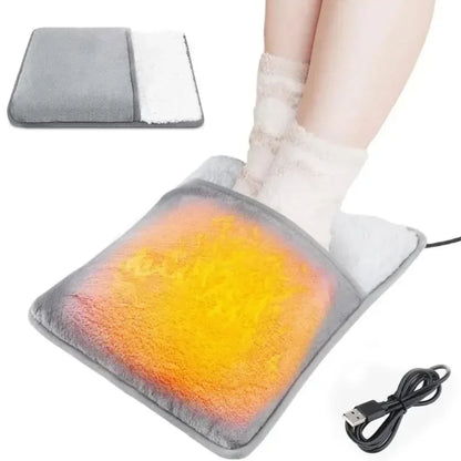 Portable Heated Foot Mat for Home, Office or Bed Use