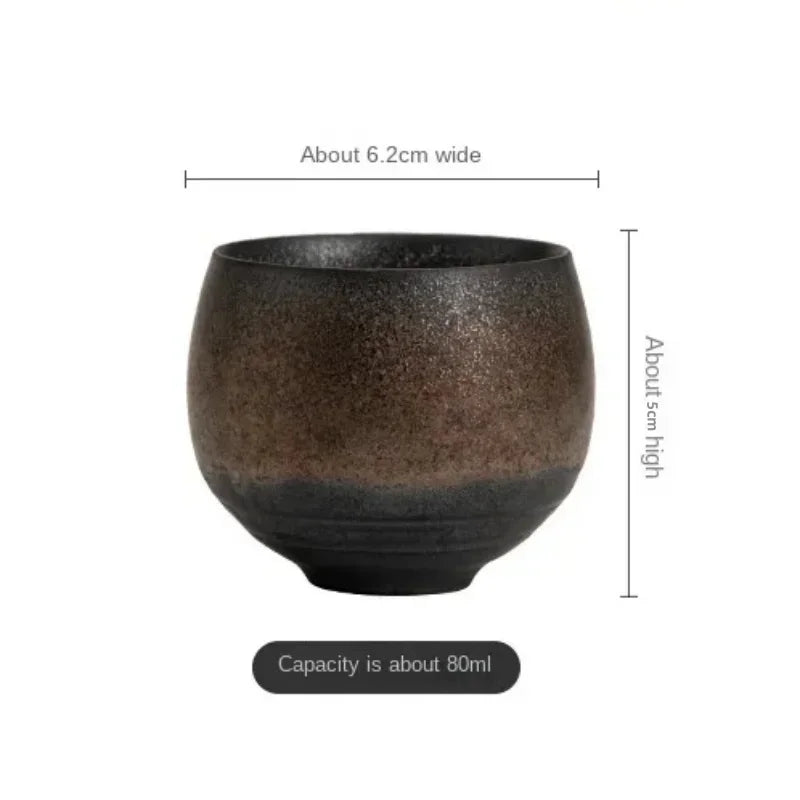 Japanese Style Handmade Stoneware Tea Cup – Ceramic Single Cup