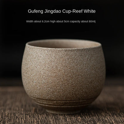 Japanese Style Handmade Stoneware Tea Cup – Ceramic Single Cup