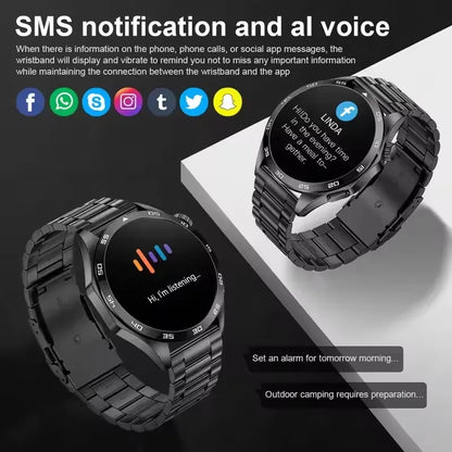 Smart Watch with 1.52" AMOLED Screen, Wireless Charging and Fitness Tracking