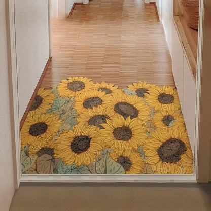 Large Non-Slip PVC Leather Door Mat Waterproof & Oil-Proof Entrance Rug