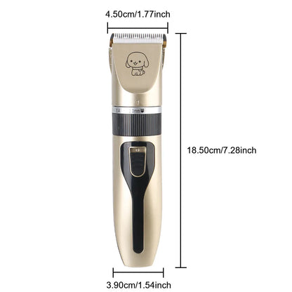 Electric Pet Hair Trimmer for Dogs Cats and Small Animals Kit with Low Noise and Adjustable Blades