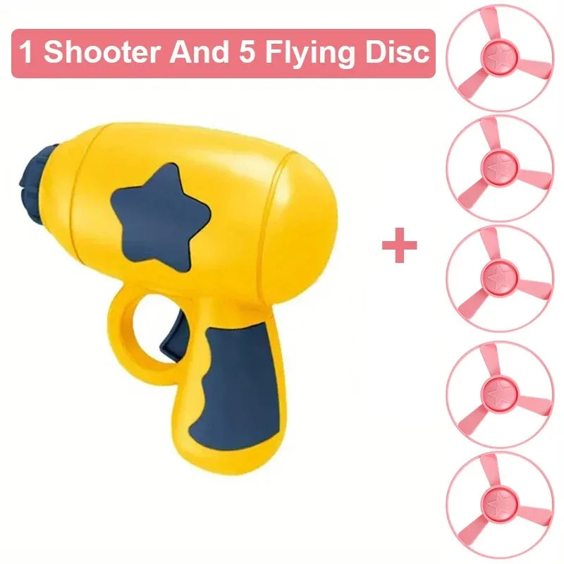 Funny Flying Disc Cat Toy Handheld Launcher for Active Kittens