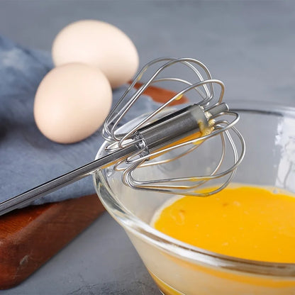 Stainless Steel Semi-Automatic Egg Beater for Easy Mixing and Whisking