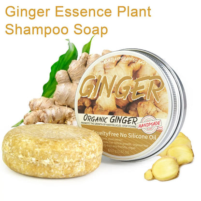Ginger Shampoo Bar for Hair Growth Cold Processed, Plant-Based Formula