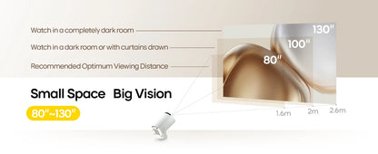 HY300 Pro Smart Projector 4K Supported, 720P Native, Dual WiFi6, Bluetooth 5.0